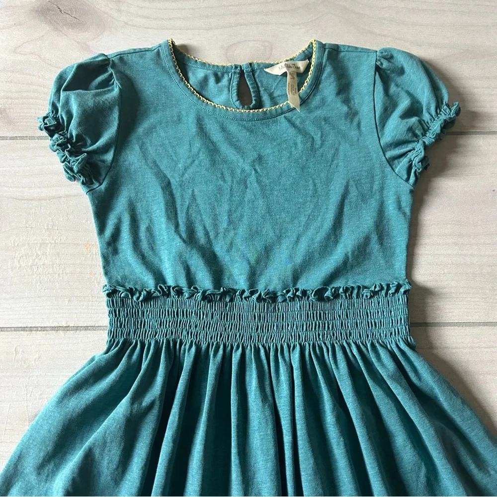 Matilda Jane Teal Pull On Ruffle Dress - Picture 2 of 3